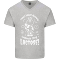 Cows Have Hooves Because They Lack Toes Mens V-Neck Cotton T-Shirt Sports Grey