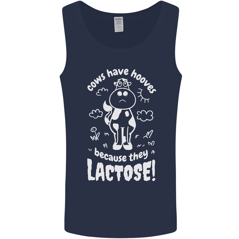 Cows Have Hooves Because They Lack Toes Mens Vest Tank Top Navy Blue