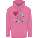 Crane Heart Anti Valentines Day Single Funny Childrens Kids Hoodie Azalea