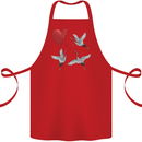 Crane Heart Anti Valentines Day Single Funny Cotton Apron 100% Organic Red