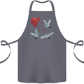 Crane Heart Anti Valentines Day Single Funny Cotton Apron 100% Organic Steel
