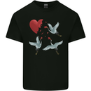 Crane Heart Anti Valentines Day Single Funny Kids T-Shirt Childrens Black