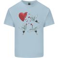 Crane Heart Anti Valentines Day Single Funny Kids T-Shirt Childrens Light Blue
