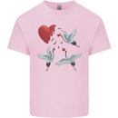 Crane Heart Anti Valentines Day Single Funny Kids T-Shirt Childrens Light Pink