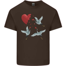 Crane Heart Anti Valentines Day Single Funny Mens Cotton T-Shirt Tee Top Dark Chocolate