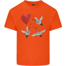 Crane Heart Anti Valentines Day Single Funny Mens Cotton T-Shirt Tee Top Orange