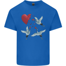 Crane Heart Anti Valentines Day Single Funny Mens Cotton T-Shirt Tee Top Royal Blue