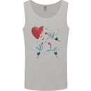 Crane Heart Anti Valentines Day Single Funny Mens Vest Tank Top Sports Grey