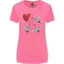 Crane Heart Anti Valentines Day Single Funny Womens Wider Cut T-Shirt Azalea