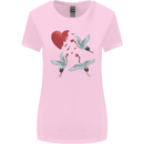 Crane Heart Anti Valentines Day Single Funny Womens Wider Cut T-Shirt Light Pink