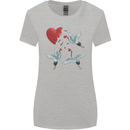 Crane Heart Anti Valentines Day Single Funny Womens Wider Cut T-Shirt Sports Grey