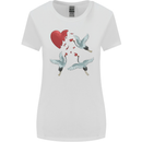 Crane Heart Anti Valentines Day Single Funny Womens Wider Cut T-Shirt White