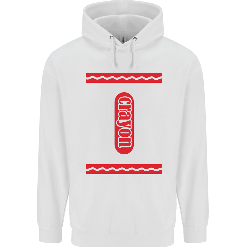 Crayon Fancy Dress Outfit Costume Funny Childrens Kids Hoodie White