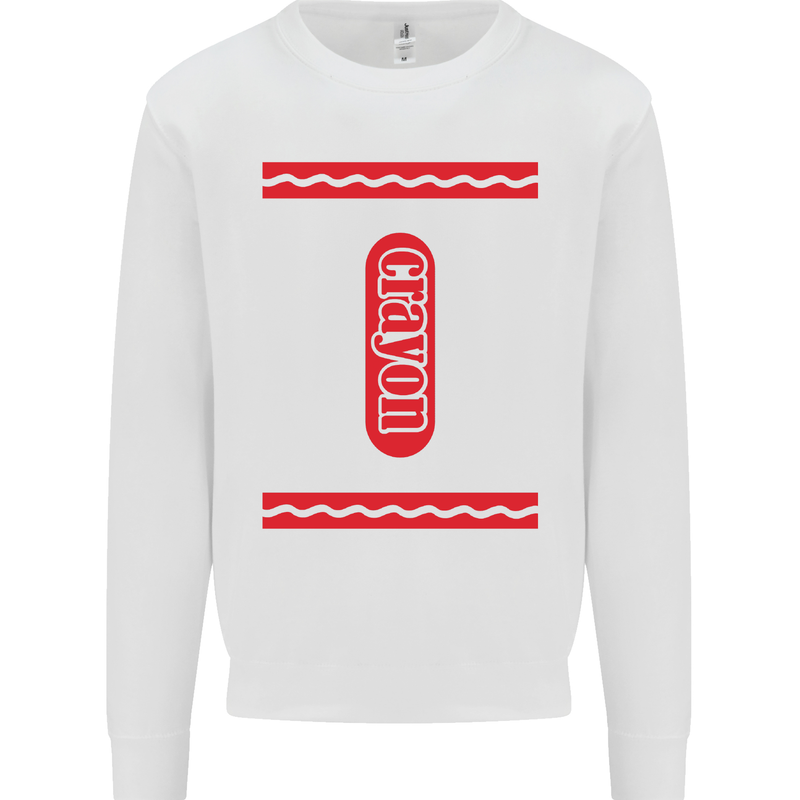 Crayon Fancy Dress Outfit Costume Funny Kids Sweatshirt Jumper White