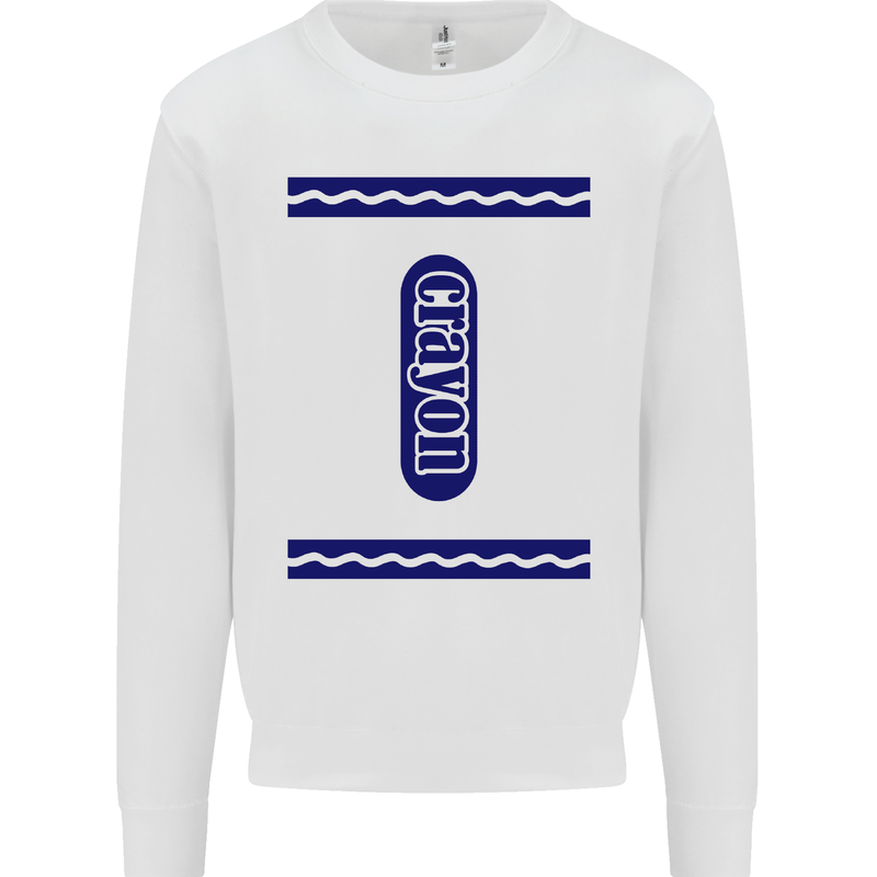 Crayon Fancy Dress Outfit Costume Funny Kids Sweatshirt Jumper White