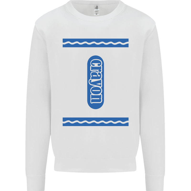 Crayon Fancy Dress Outfit Costume Funny Kids Sweatshirt Jumper White