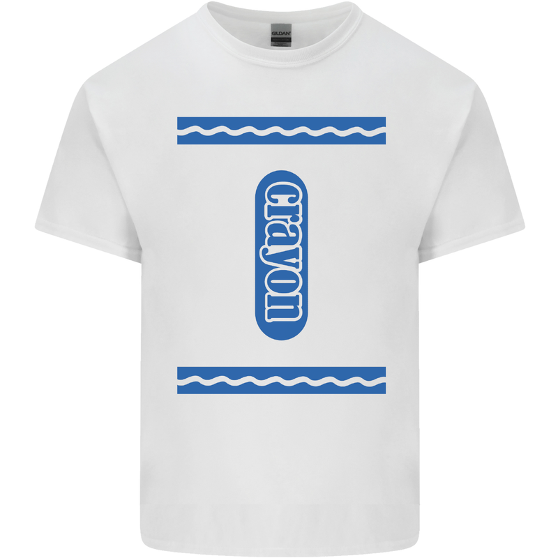 Crayon Fancy Dress Outfit Costume Funny Mens Cotton T-Shirt Tee Top White