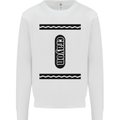 Crayon Fancy Dress Outfit Costume Funny Mens Sweatshirt Jumper White