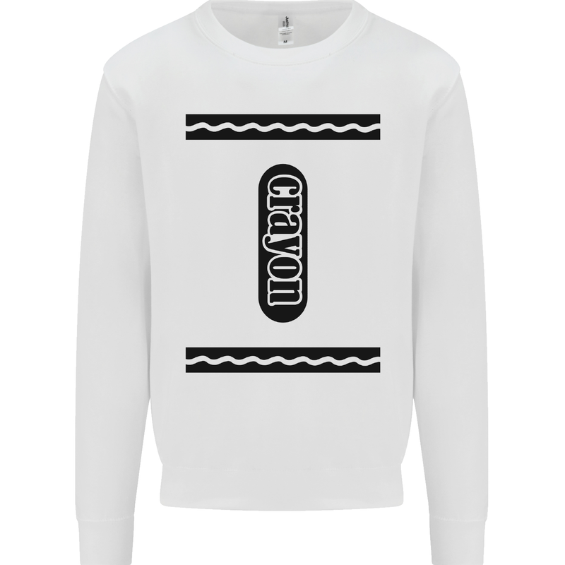 Crayon Fancy Dress Outfit Costume Funny Mens Sweatshirt Jumper White