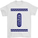 Crayon Fancy Dress Outfit Costume Funny Mens T-Shirt Cotton Gildan White