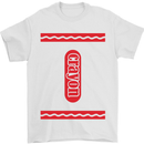 Crayon Fancy Dress Outfit Costume Funny Mens T-Shirt Cotton Gildan White