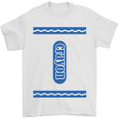 Crayon Fancy Dress Outfit Costume Funny Mens T-Shirt Cotton Gildan White