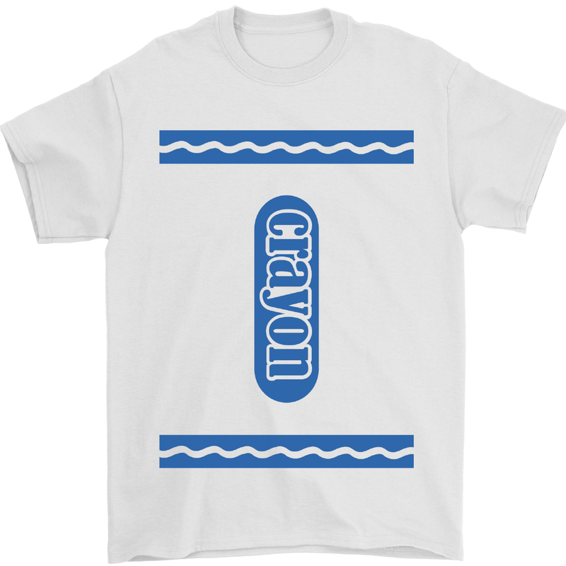 Crayon Fancy Dress Outfit Costume Funny Mens T-Shirt Cotton Gildan White
