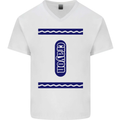 Crayon Fancy Dress Outfit Costume Funny Mens V-Neck Cotton T-Shirt White