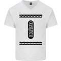 Crayon Fancy Dress Outfit Costume Funny Mens V-Neck Cotton T-Shirt White