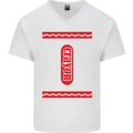 Crayon Fancy Dress Outfit Costume Funny Mens V-Neck Cotton T-Shirt White