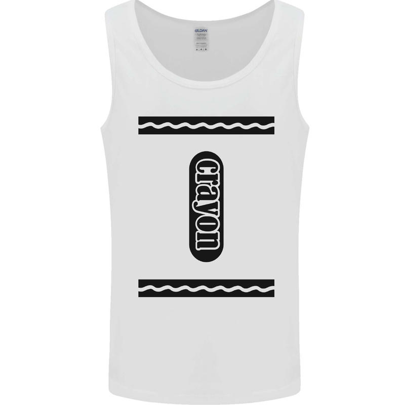 Crayon Fancy Dress Outfit Costume Funny Mens Vest Tank Top White