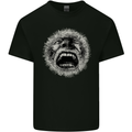 Crazy Face Gothic Skull Biker Motorcycle Mens Cotton T-Shirt Tee Top Black