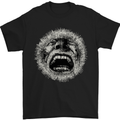 Crazy Face Gothic Skull Biker Motorcycle Mens T-Shirt Cotton Gildan Black