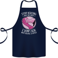 Crazy Stupid Funny Sarcastic Slogan Sarcasm Cotton Apron 100% Organic Navy Blue