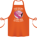 Crazy Stupid Funny Sarcastic Slogan Sarcasm Cotton Apron 100% Organic Orange