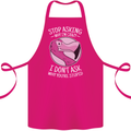 Crazy Stupid Funny Sarcastic Slogan Sarcasm Cotton Apron 100% Organic Pink