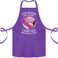 Crazy Stupid Funny Sarcastic Slogan Sarcasm Cotton Apron 100% Organic Purple
