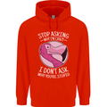 Crazy Stupid Funny Sarcastic Slogan Sarcasm Mens 80% Cotton Hoodie Bright Red