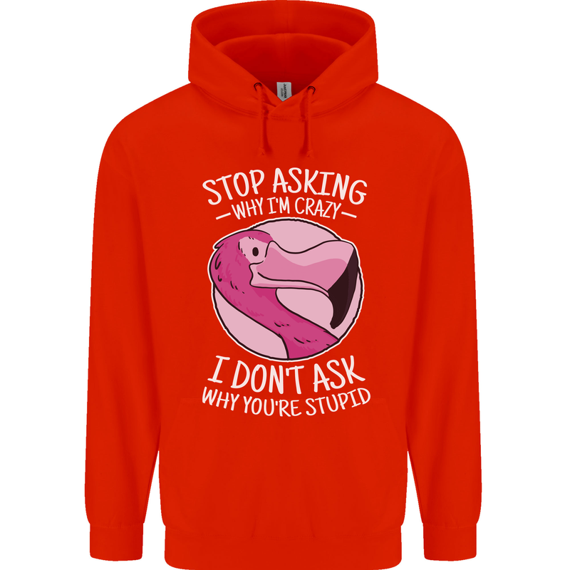 Crazy Stupid Funny Sarcastic Slogan Sarcasm Mens 80% Cotton Hoodie Bright Red
