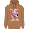 Crazy Stupid Funny Sarcastic Slogan Sarcasm Mens 80% Cotton Hoodie Caramel Latte