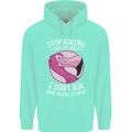 Crazy Stupid Funny Sarcastic Slogan Sarcasm Mens 80% Cotton Hoodie Peppermint