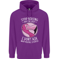 Crazy Stupid Funny Sarcastic Slogan Sarcasm Mens 80% Cotton Hoodie Purple