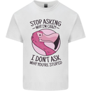 Crazy Stupid Funny Sarcastic Slogan Sarcasm Mens Cotton T-Shirt Tee Top White