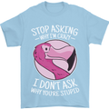 Crazy Stupid Funny Sarcastic Slogan Sarcasm Mens T-Shirt Cotton Gildan Light Blue