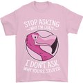 Crazy Stupid Funny Sarcastic Slogan Sarcasm Mens T-Shirt Cotton Gildan Light Pink