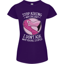 Crazy Stupid Funny Sarcastic Slogan Sarcasm Womens Petite Cut T-Shirt Purple