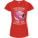 Crazy Stupid Funny Sarcastic Slogan Sarcasm Womens Petite Cut T-Shirt Red