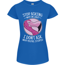 Crazy Stupid Funny Sarcastic Slogan Sarcasm Womens Petite Cut T-Shirt Royal Blue