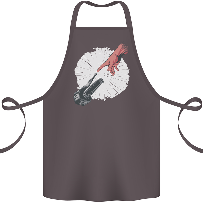 Creation Biker Motorbike Motorcycle Funny Cotton Apron 100% Organic Dark Grey