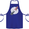 Creation Biker Motorbike Motorcycle Funny Cotton Apron 100% Organic Royal Blue